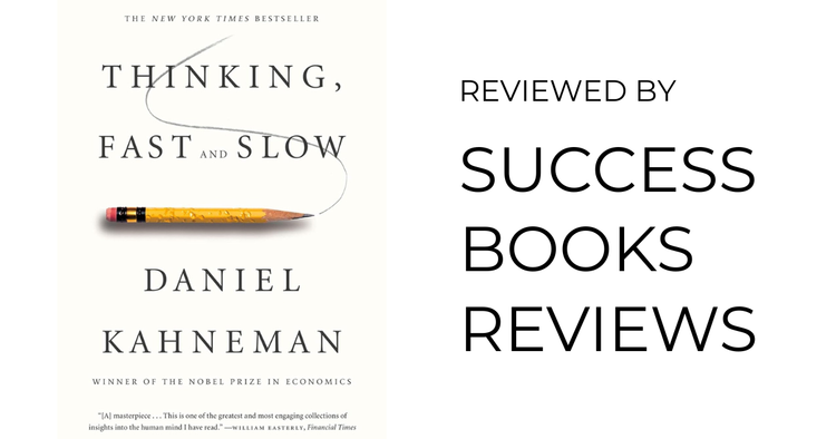 Book cover of Thinking, Fast and Slow by Daniel Kahneman — psychology of decision-making and cognitive bias.