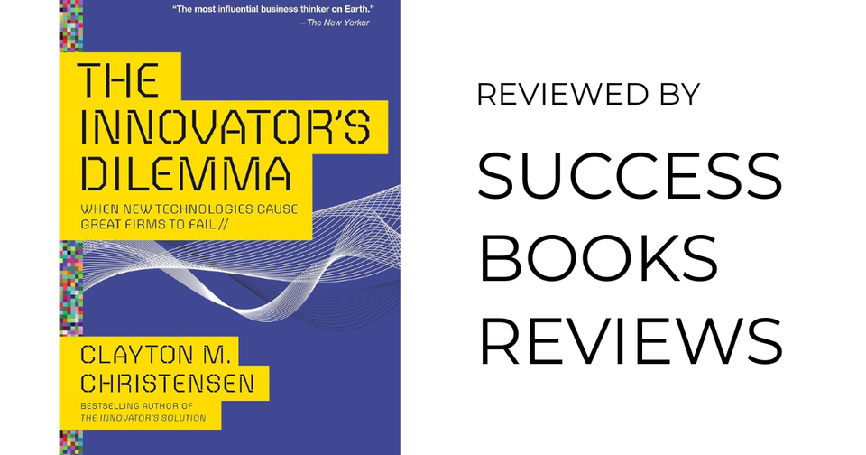 Book cover of The Innovator’s Dilemma by Clayton Christensen – business innovation and disruption theory.