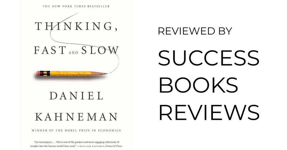 Book cover of Thinking, Fast and Slow by Daniel Kahneman — psychology of decision-making and cognitive bias.